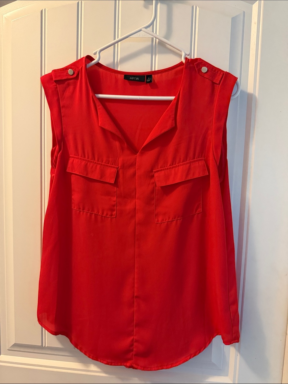 Apt. 9 Bright Red Sleeveless V-Neck Utility Tank